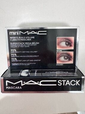 New MAC Cosmetics Stack Infinite-Build Volume + Length Mascara - Black